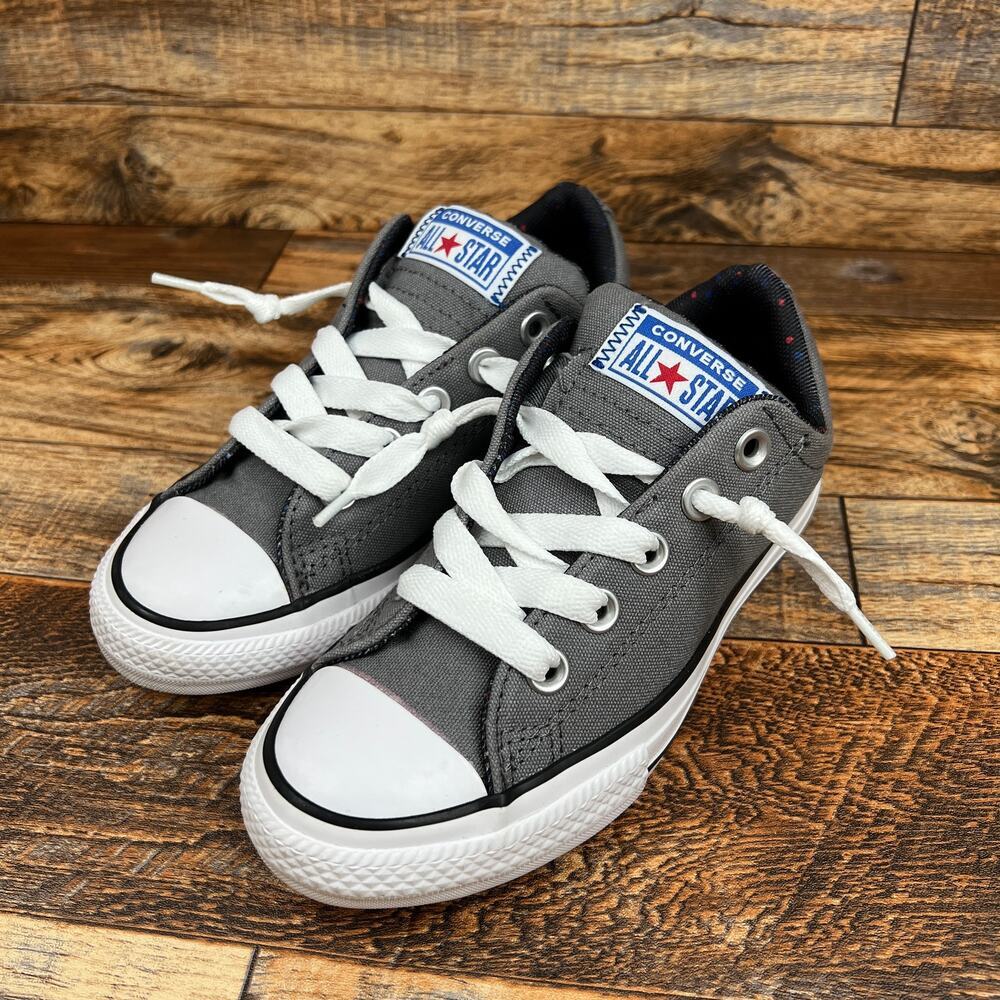 Converse Chuck Taylor All Star Slip On Sneakers Gray Kid's 13 Low Top Shoes
